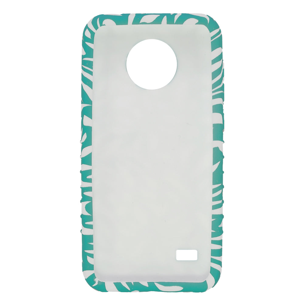 Teal and white floral pattern Omnipod® 5 Case with camera cutout without Omnipod 5 device in it.