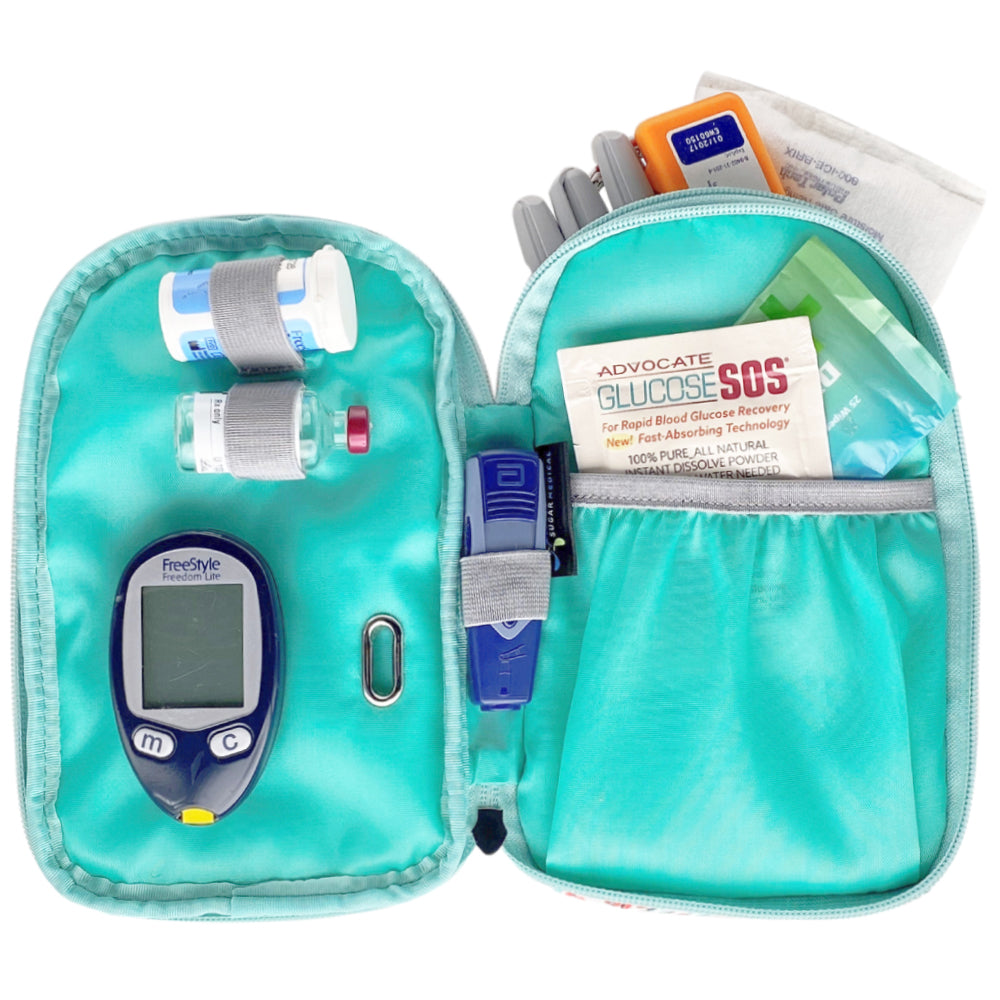 Triple Zip Insulated Diabetes Purse in Lily Buy Online from Sugar Medical