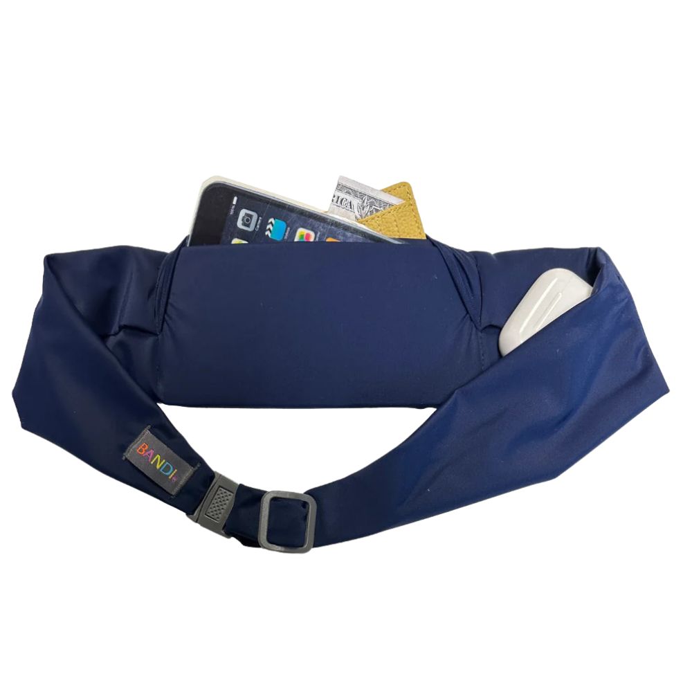 Navy Bandi Wear Pocket Belt filled with essentials, showcasing its practical design and functionality for carrying supplies securely and comfortably.