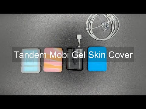 Video of the four colors of the Mobi gel skin protective covering showing how easy it is to put on and off. 