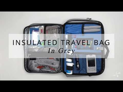 Video of Diabetes Insulated Travel Bag explained how to set up all the diabetic supplies. 