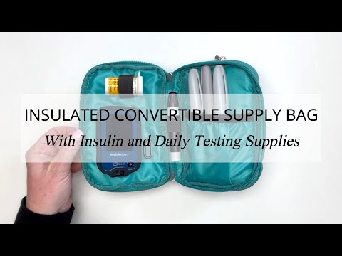 Video demonstrating how to set up the purple Insulated Convertible Case Belt Bag, showing step-by-step instructions for adjusting the strap and using the case.