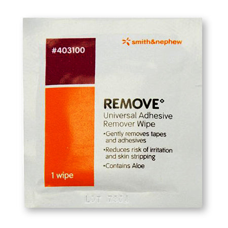 Adhesive Remover UniSolve Wipes formulated with aloe to reduce adhesive trauma to the skin by thoroughly dissolving dressing, tape and appliance adhesives.