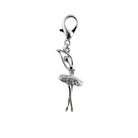 A silver ballerina charm for your perfect little dancer to put on your diabetic supply bag. 