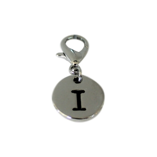Personalize your diabetes supply case with a silver letter I charm.